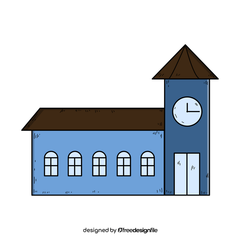 Church building drawing clipart
