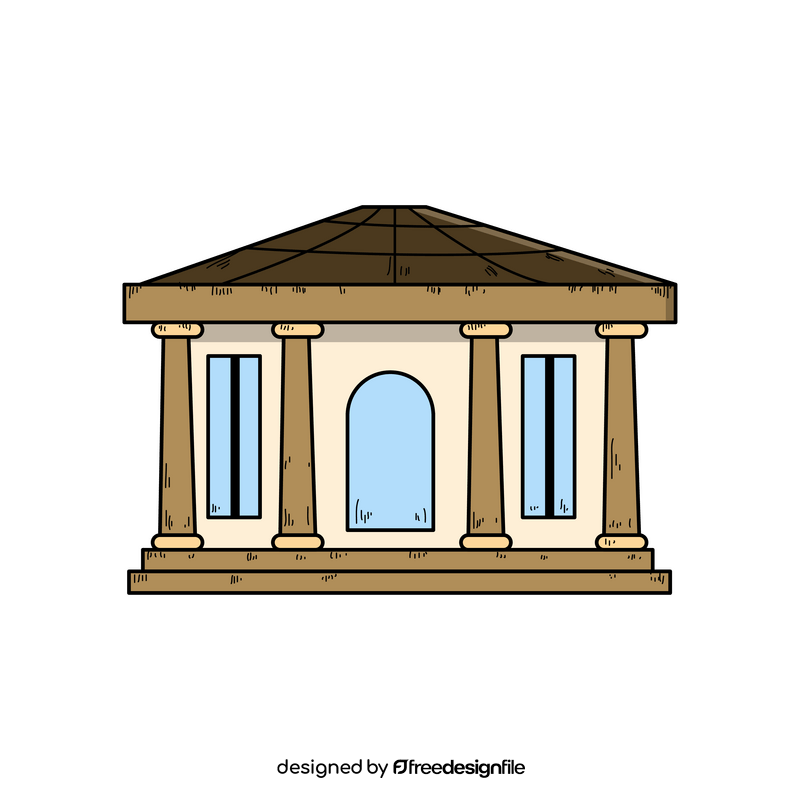 Theater building drawing clipart