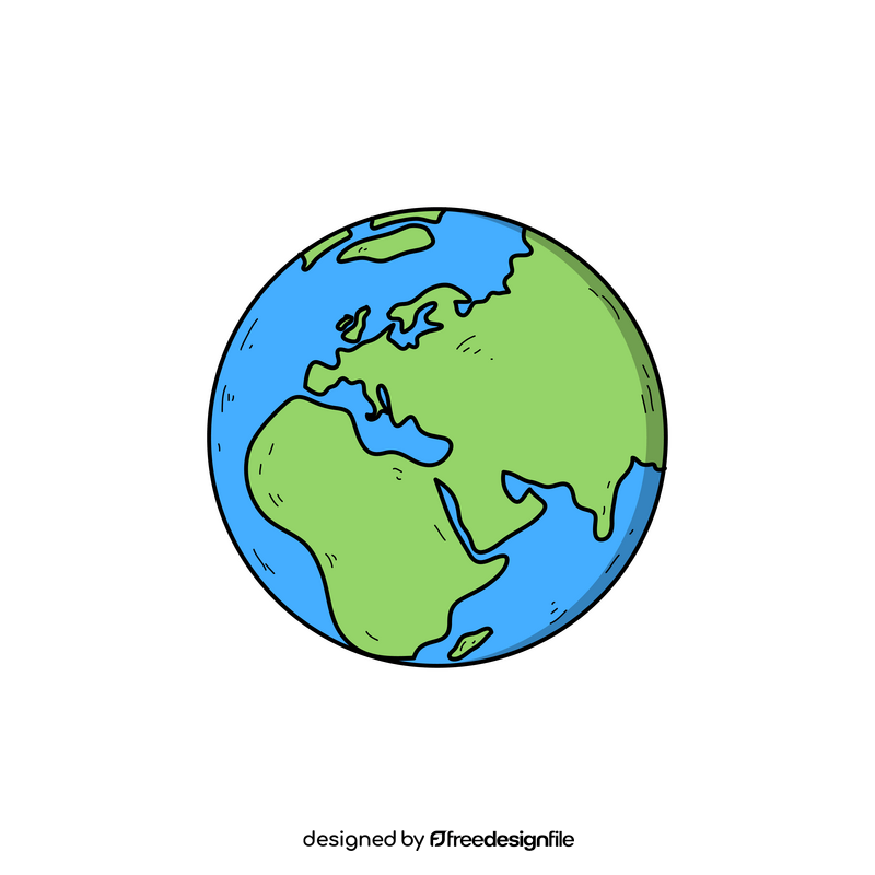 Earth planet drawing clipart