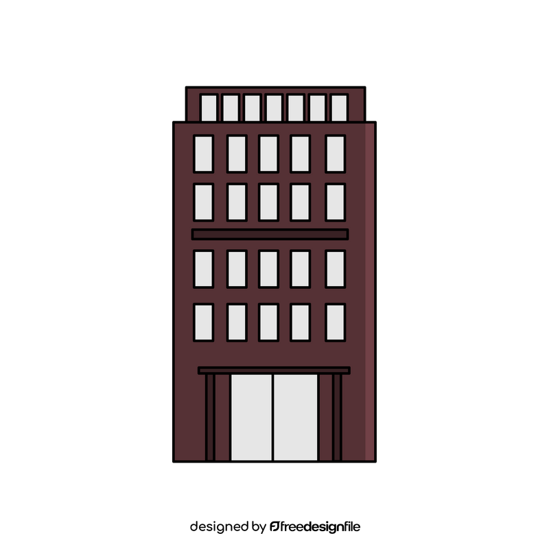 City building drawing clipart