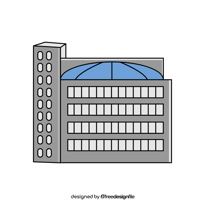 Office building drawing clipart