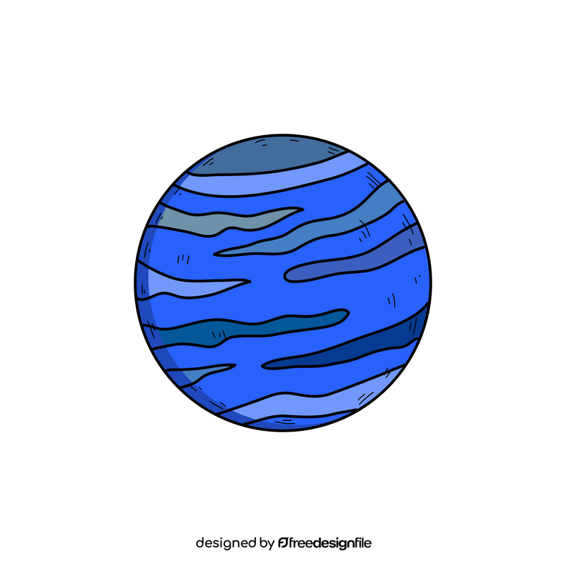 Neptune planet drawing clipart