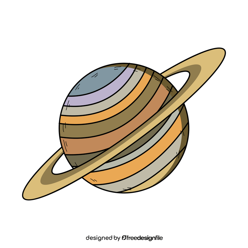 Saturn planet drawing clipart