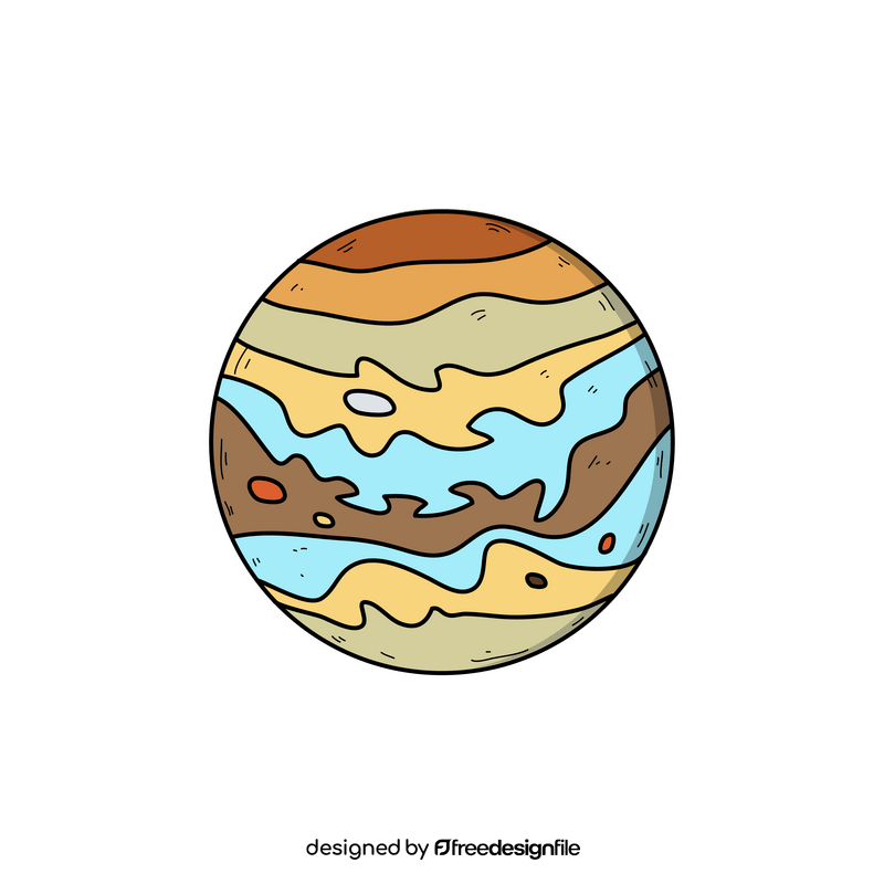 Jupiter planet drawing clipart