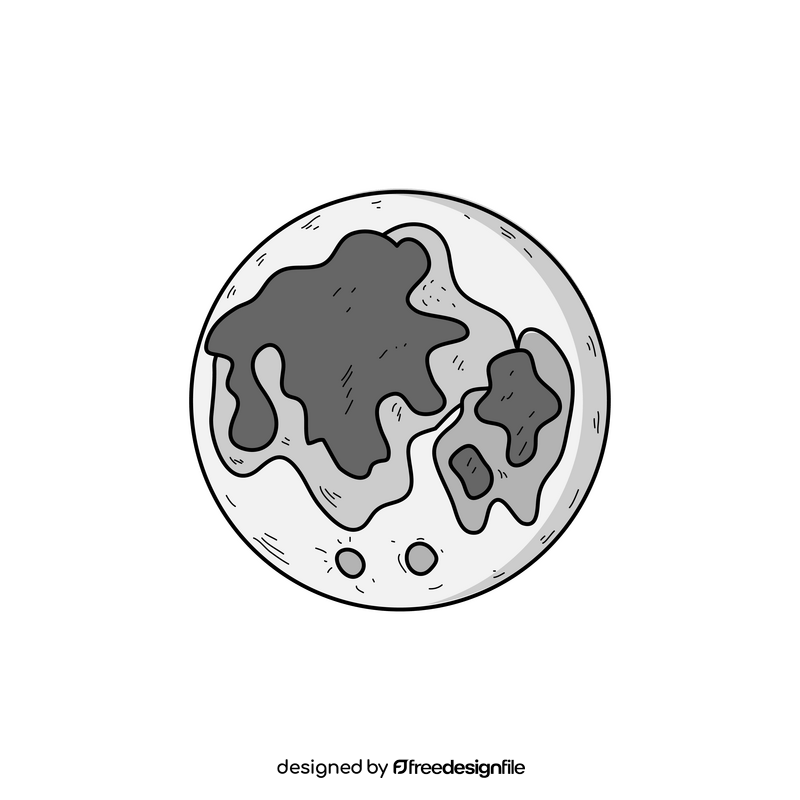 Moon drawing clipart