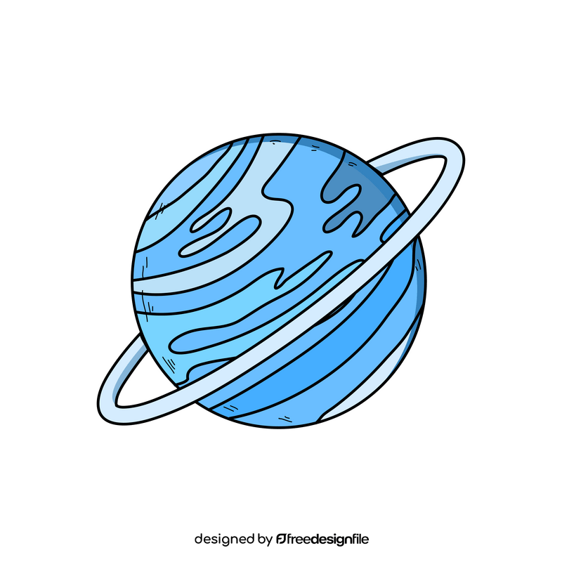 Uranus planet drawing clipart