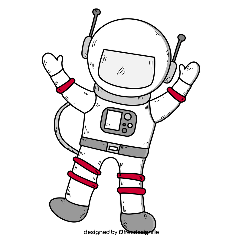 Astronaut drawing clipart