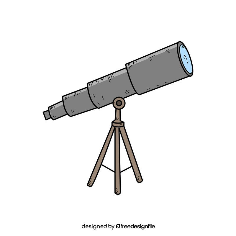 Telescope drawing clipart
