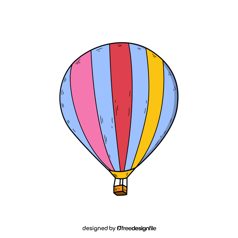 Hot air balloon drawing clipart
