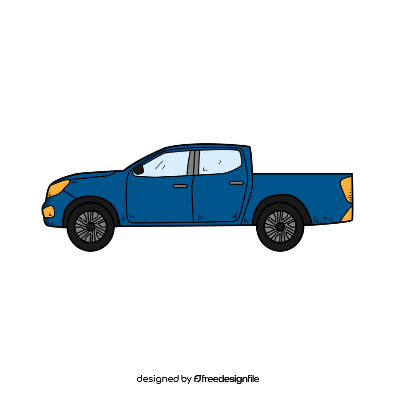 Pickup truck drawing clipart