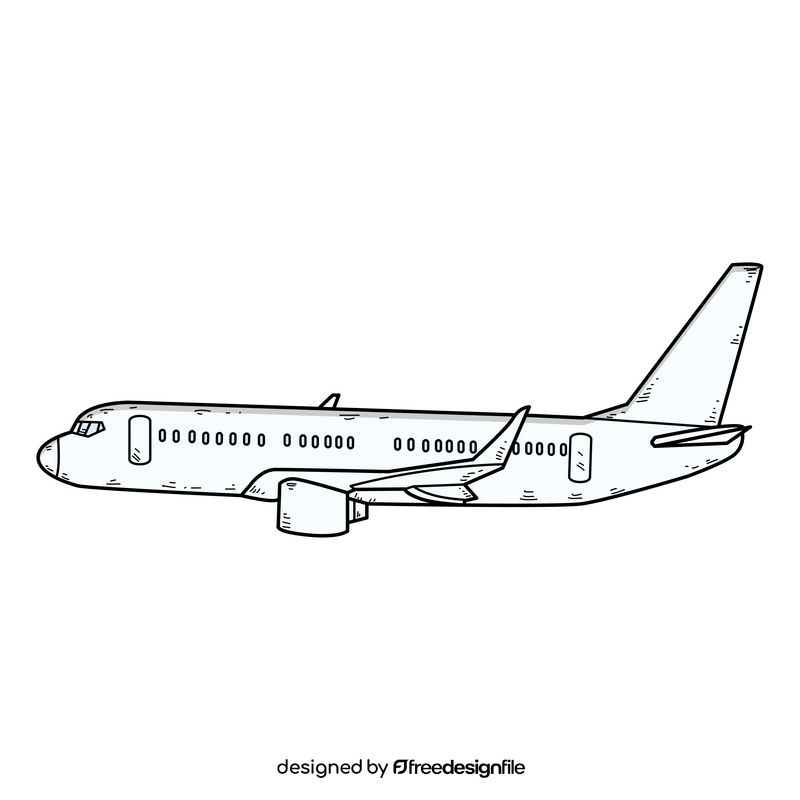 Airplane drawing clipart