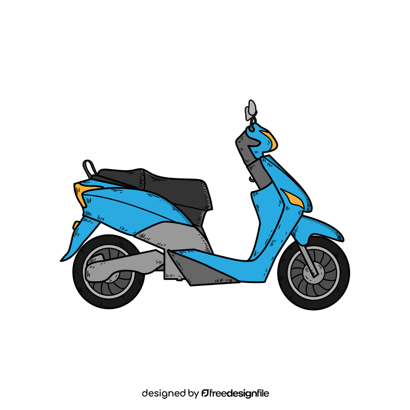 Scooter drawing clipart