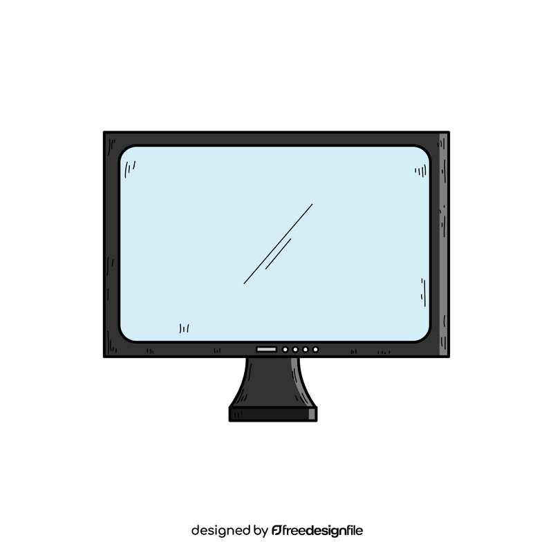 Television set drawing clipart