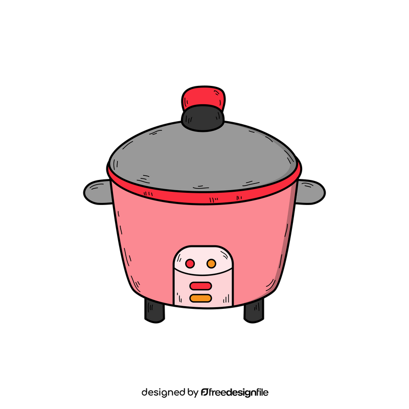 Rice cooker drawing clipart