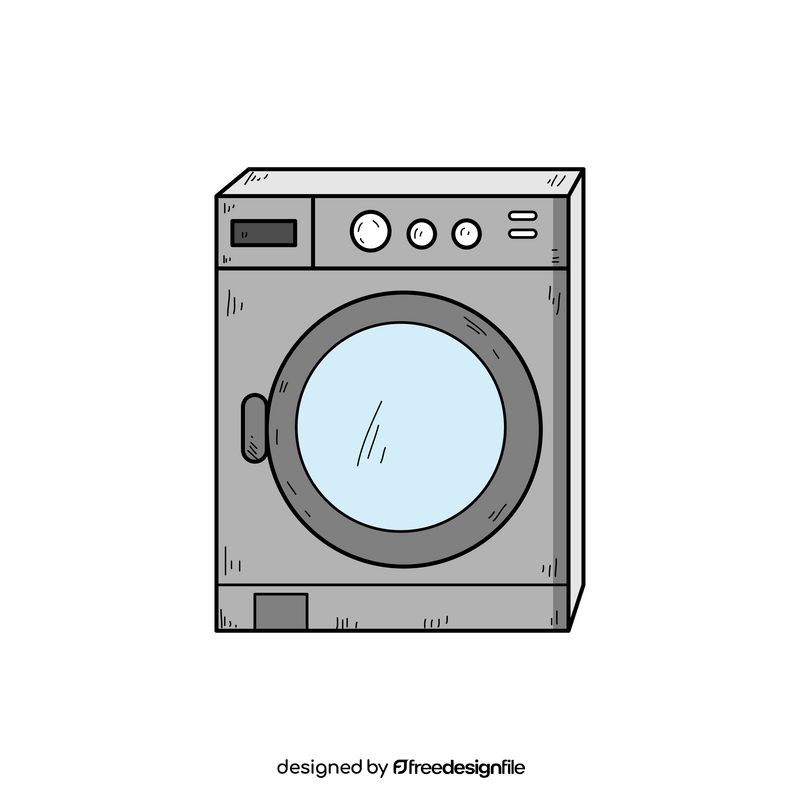 Washing machine drawing clipart