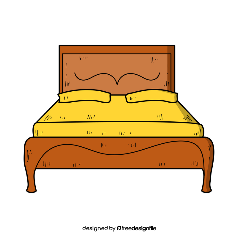 Bed drawing clipart