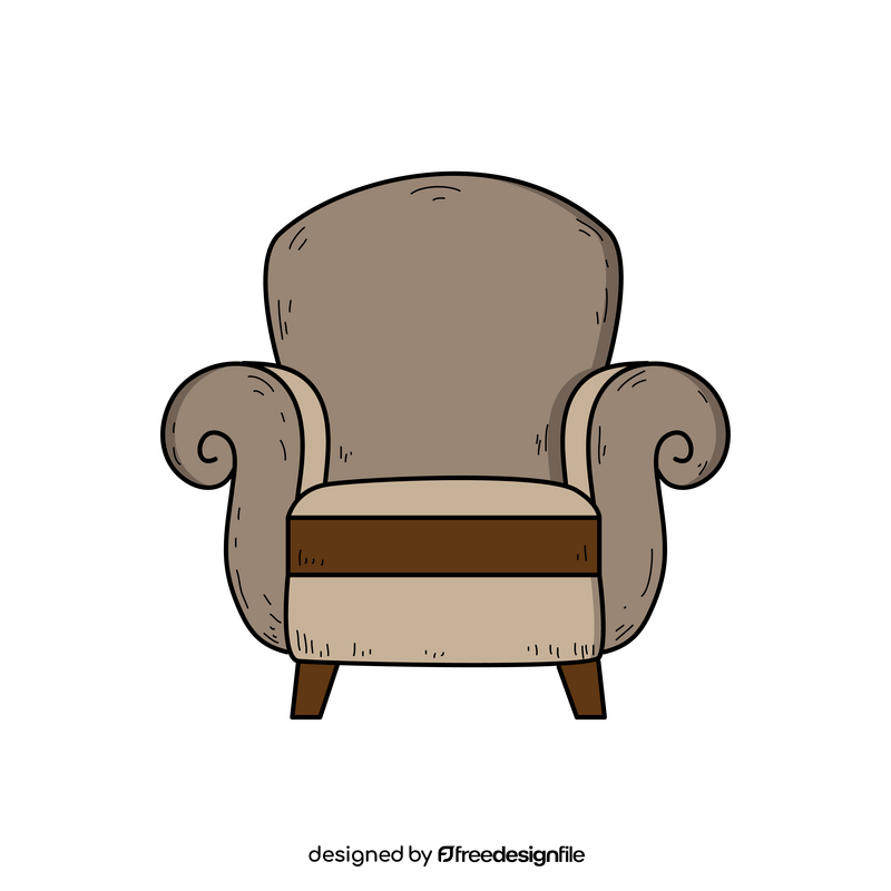Armchair drawing clipart