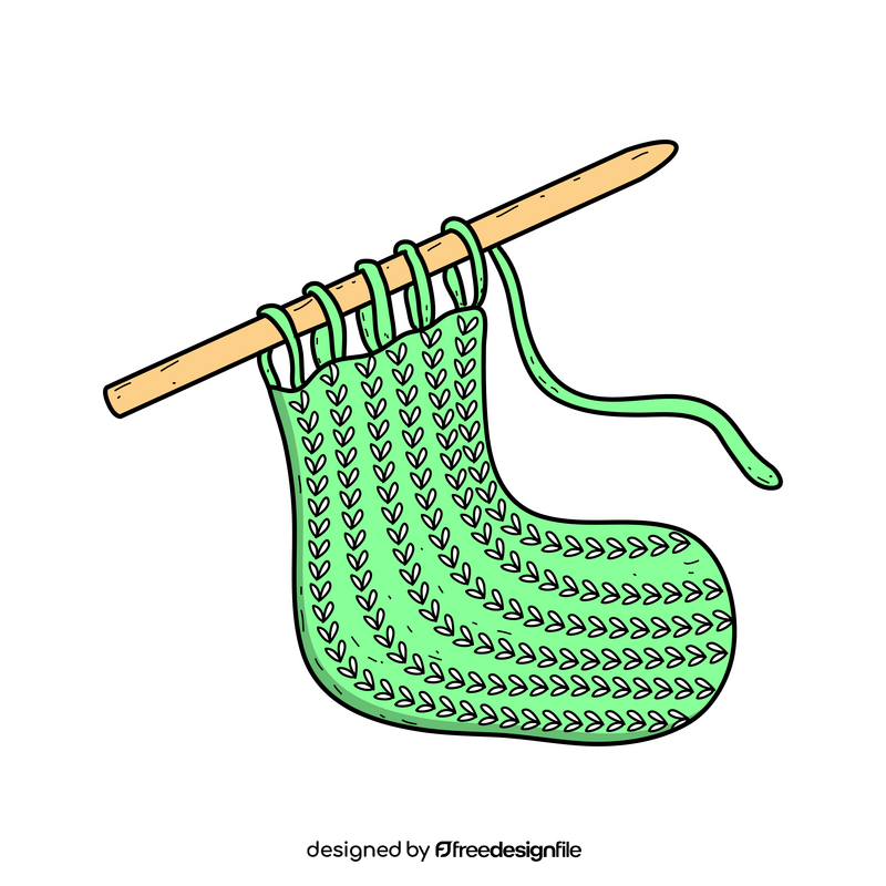 Knitting, crochet drawing clipart
