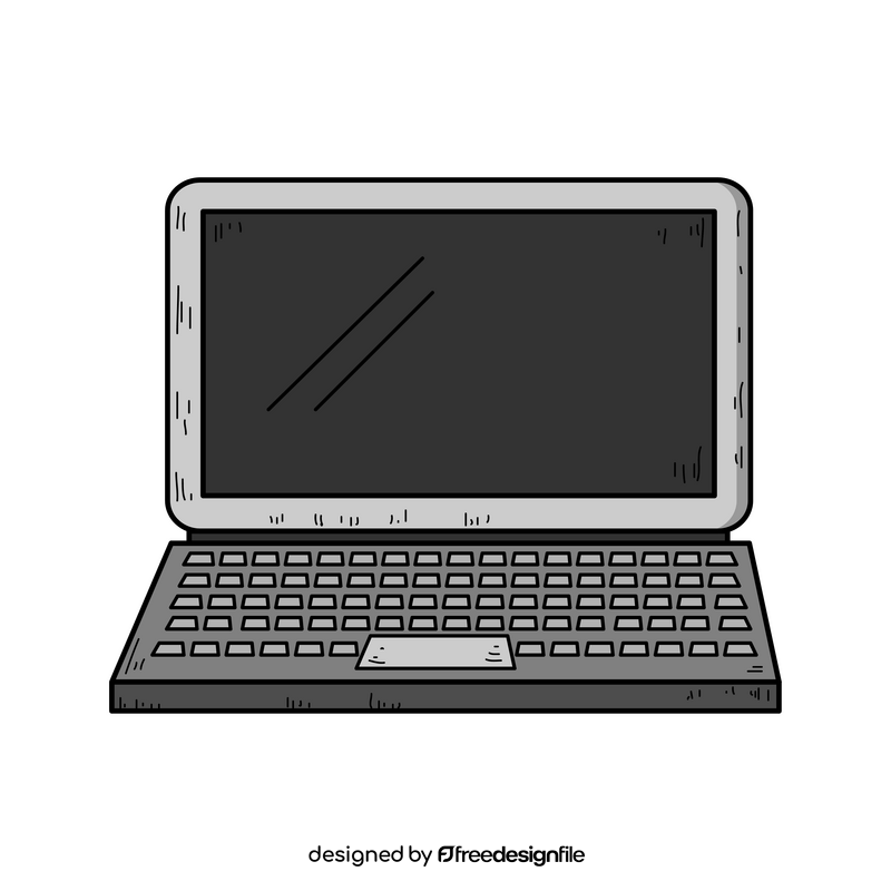 Office laptop drawing clipart
