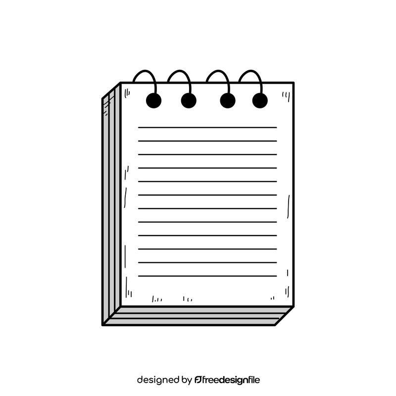 Notepad drawing clipart