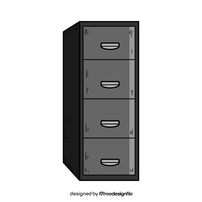 Filing cabinet drawing clipart
