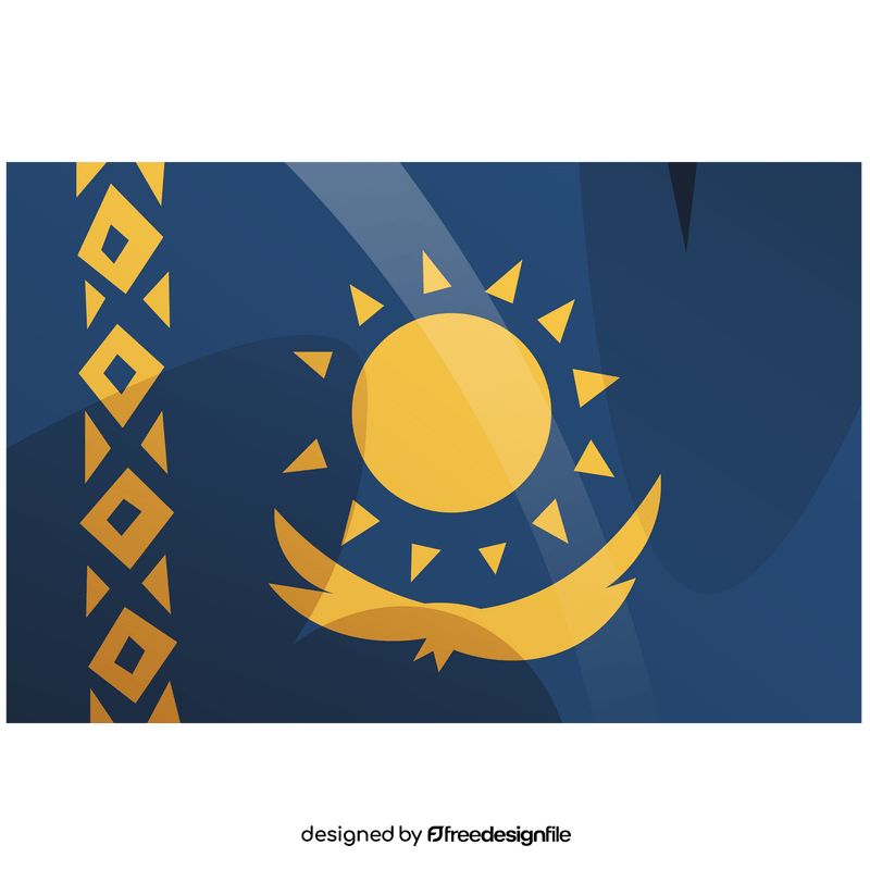 Kazakhstan flag clipart