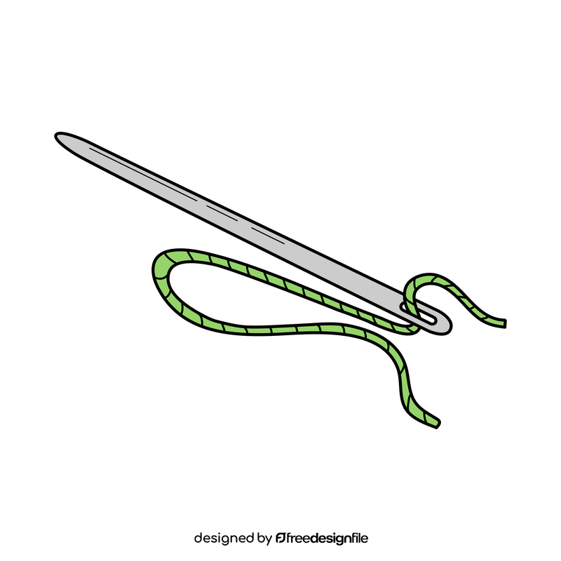 Sewing needle drawing clipart