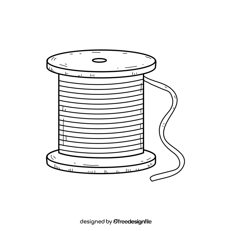 Thread drawing black and white clipart free download