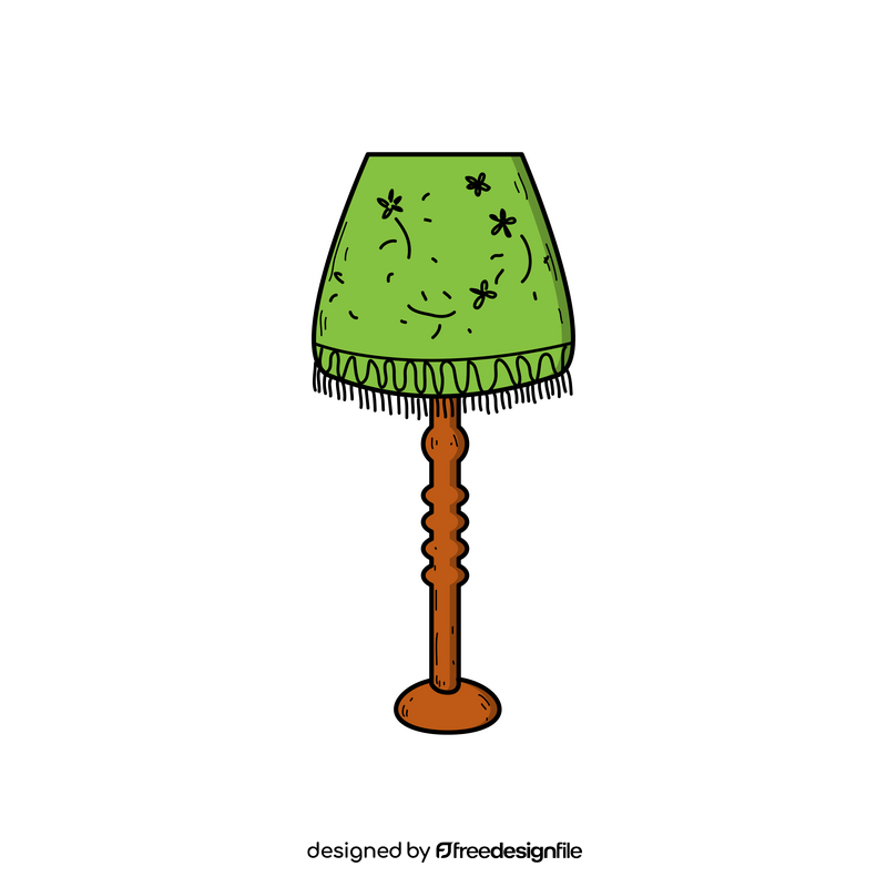 Table lamp drawing clipart