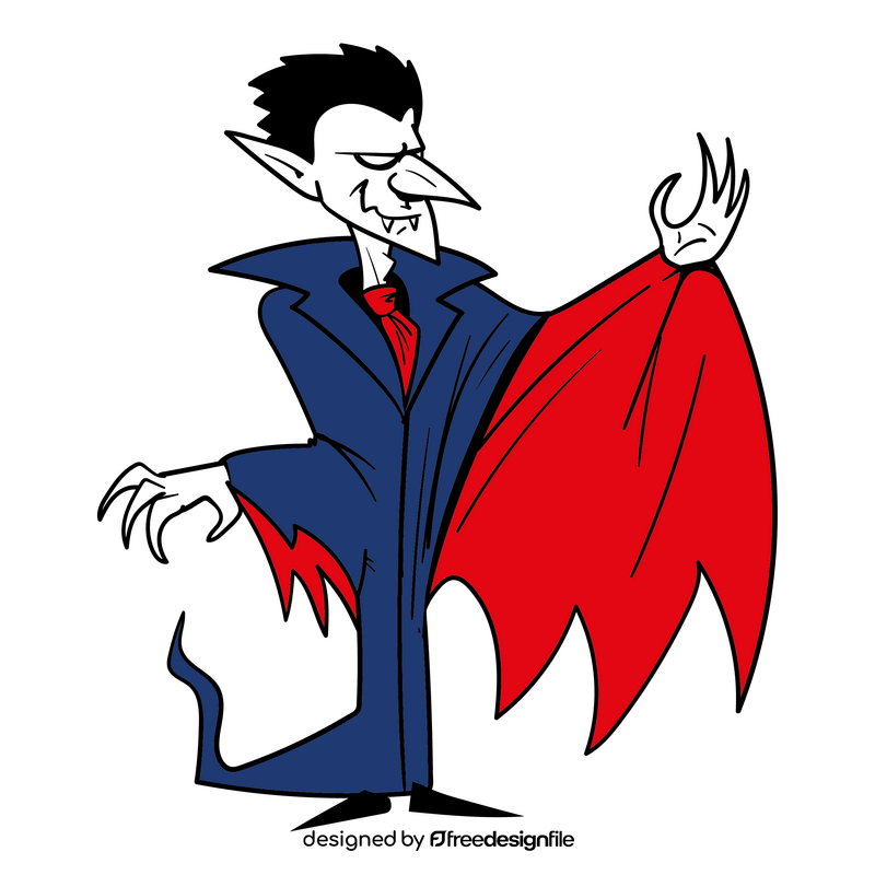 Dracula cartoon clipart vector free download