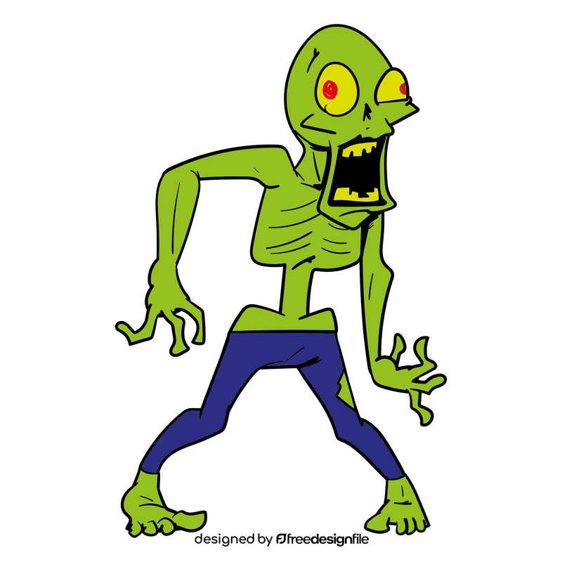 Zombie cartoon clipart