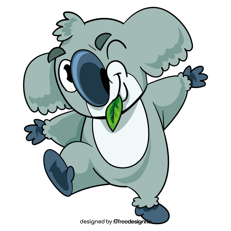 Cute koala cartoon clip art
