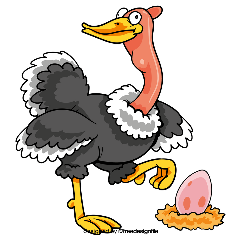 Ostrich cartoon clip art