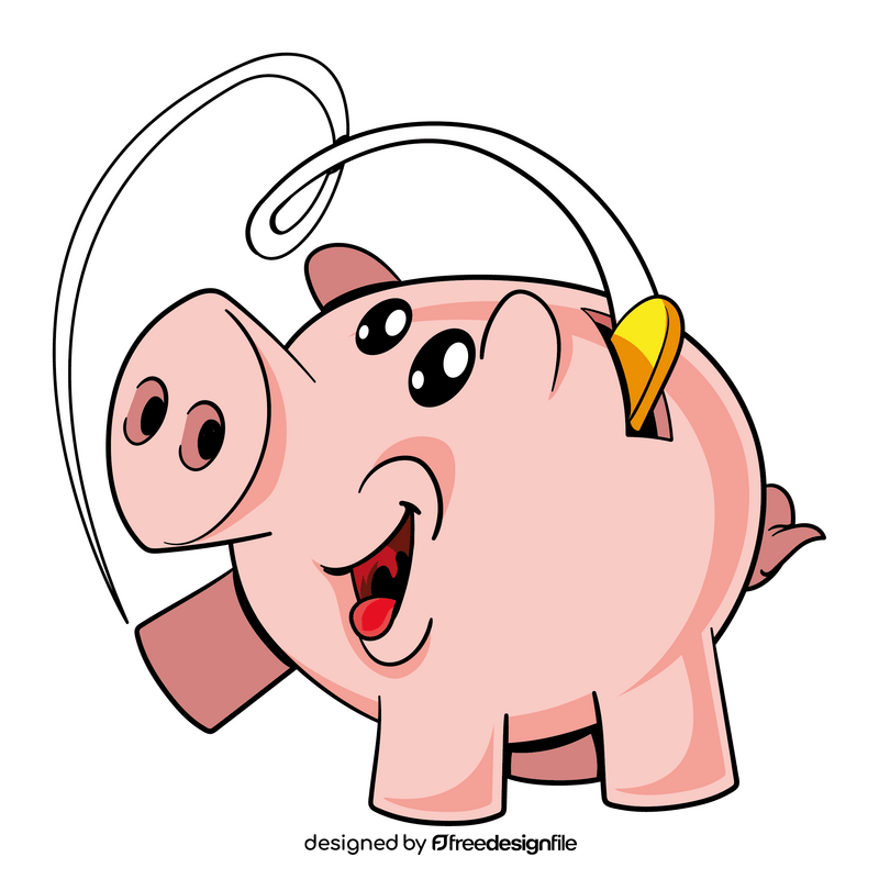 Piggy bank cartoon clip art