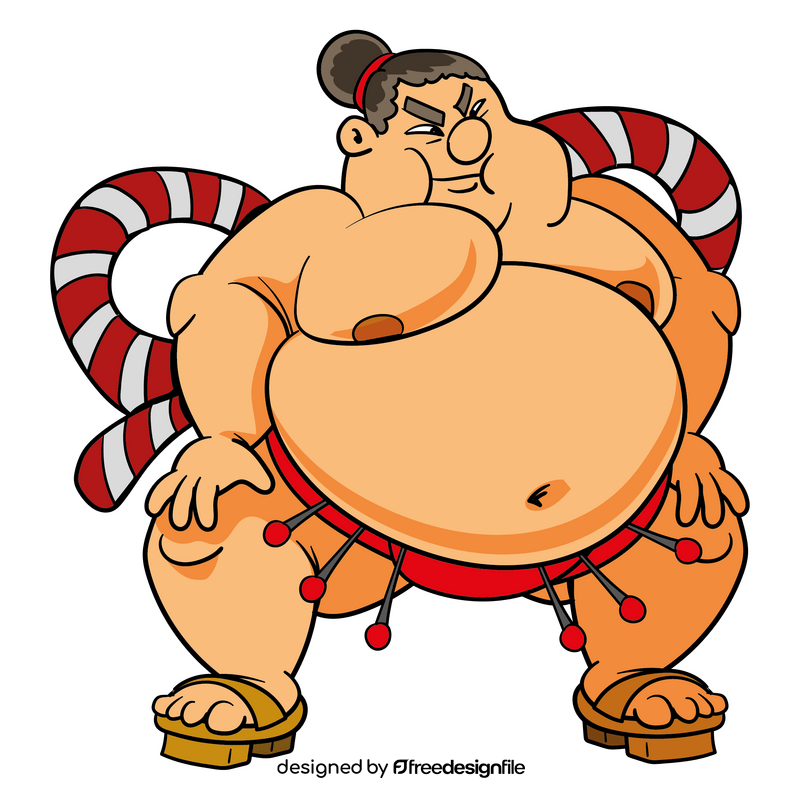 Sumo fighter cartoon clipart