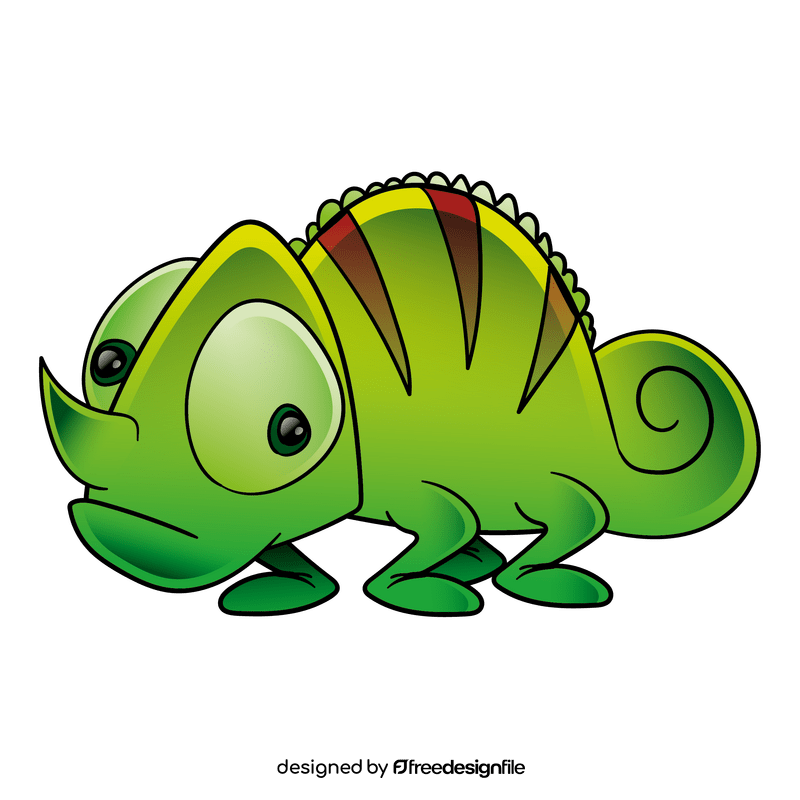Chameleon cartoon clipart