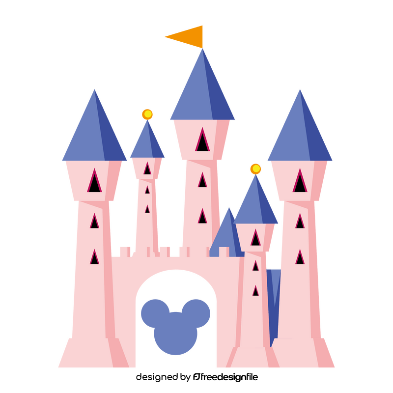 Disney castle cartoon clipart