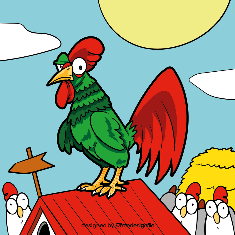 Rooster cartoon vector