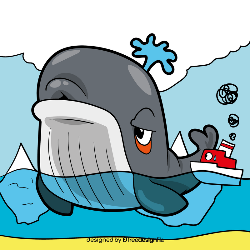 Whale cartoon vector