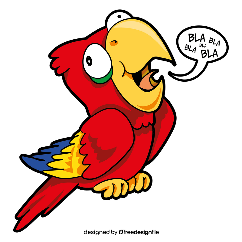 Parrot macaw cartoon clipart