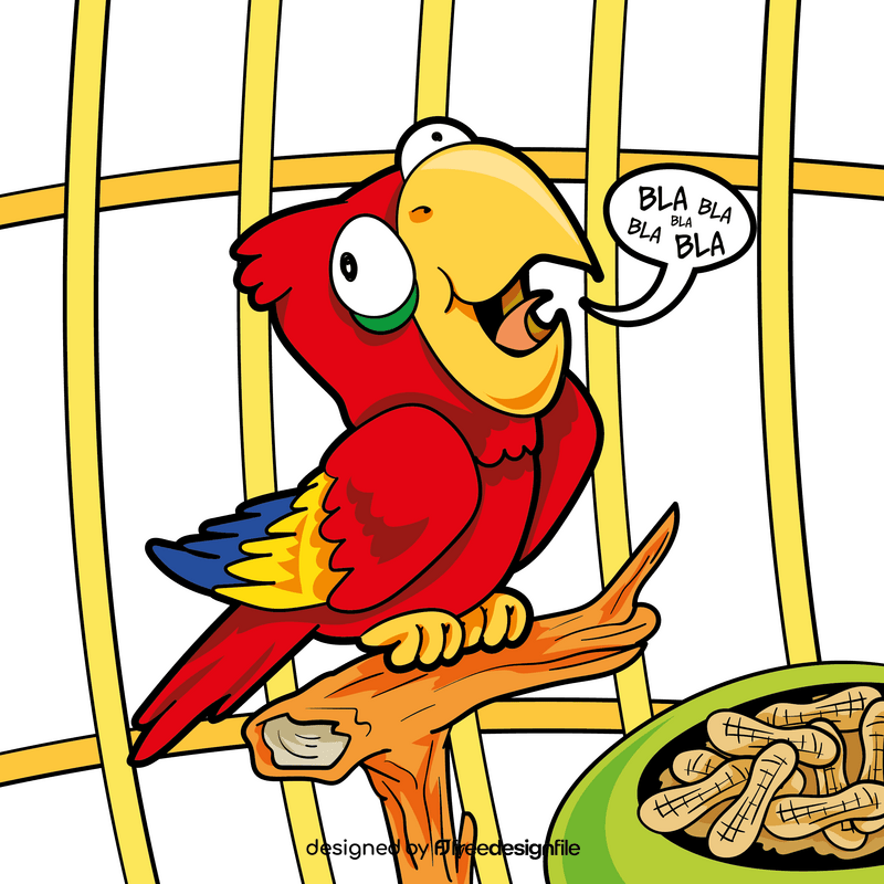 Parrot macaw cartoon vector