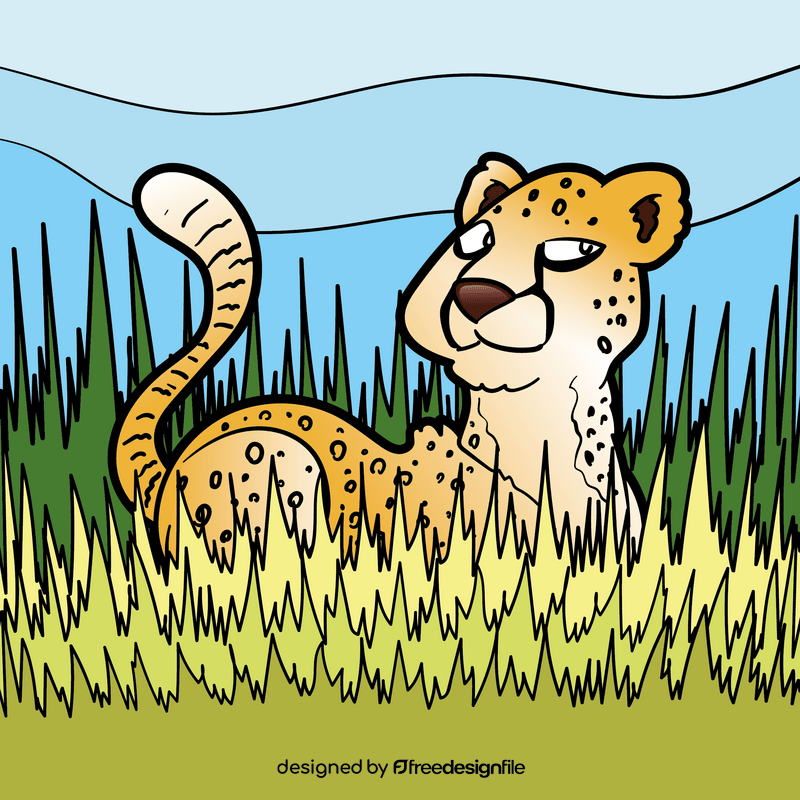 Cheetah cartoon vector