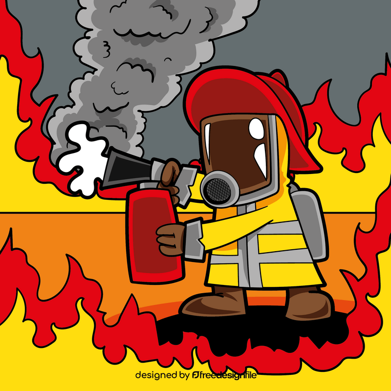 Firefighter cartoon vector