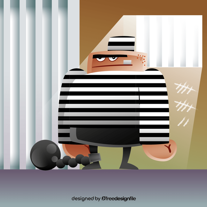 Prisoner cartoon vector
