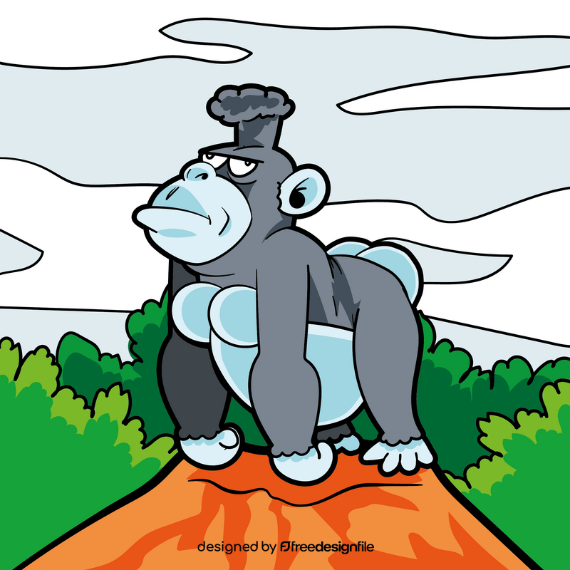 Gorilla cartoon vector