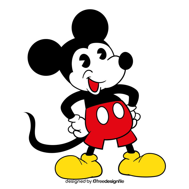 Mickey mouse cartoon clipart vector free download