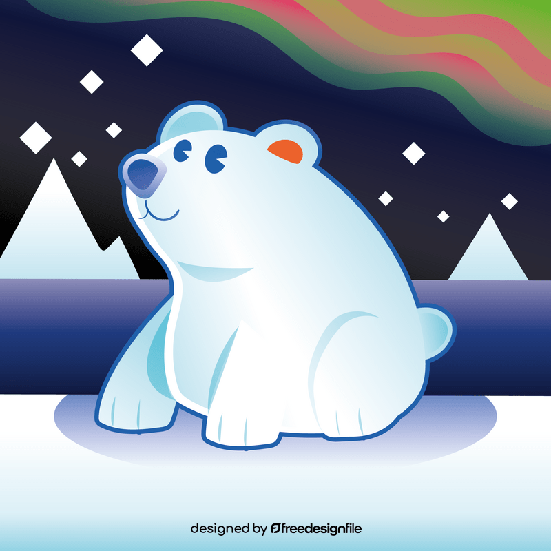 Polar bear cartoon vector
