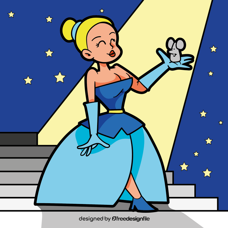 Cinderella cartoon vector