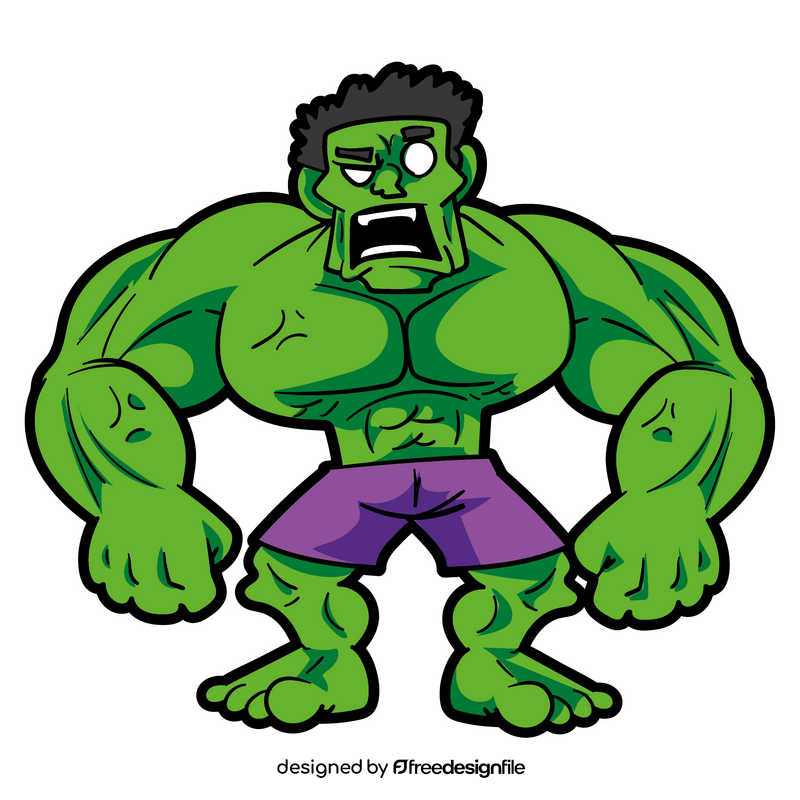 Hulk cartoon clipart