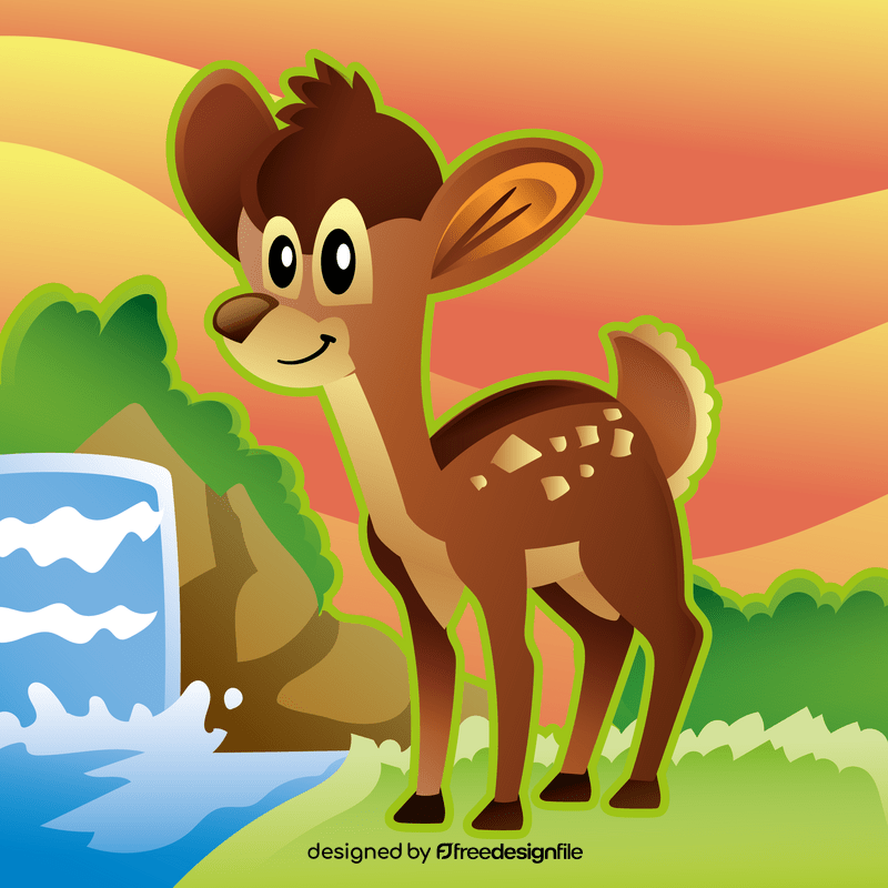 Bambi cartoon vector